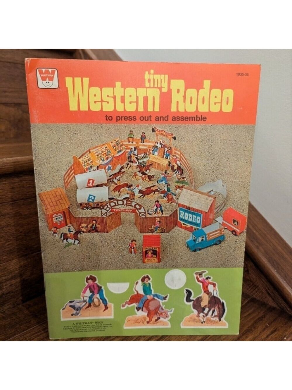 Vintage 1978 Tiny Western Rodeo paper craft Press-Out Book a Whitman book